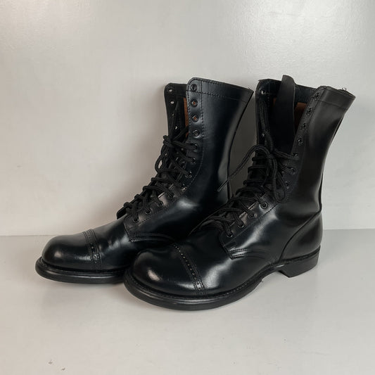 Vintage Double H Cap Toe Jump Boots 10.5 D USA Made Old School Panco Soles