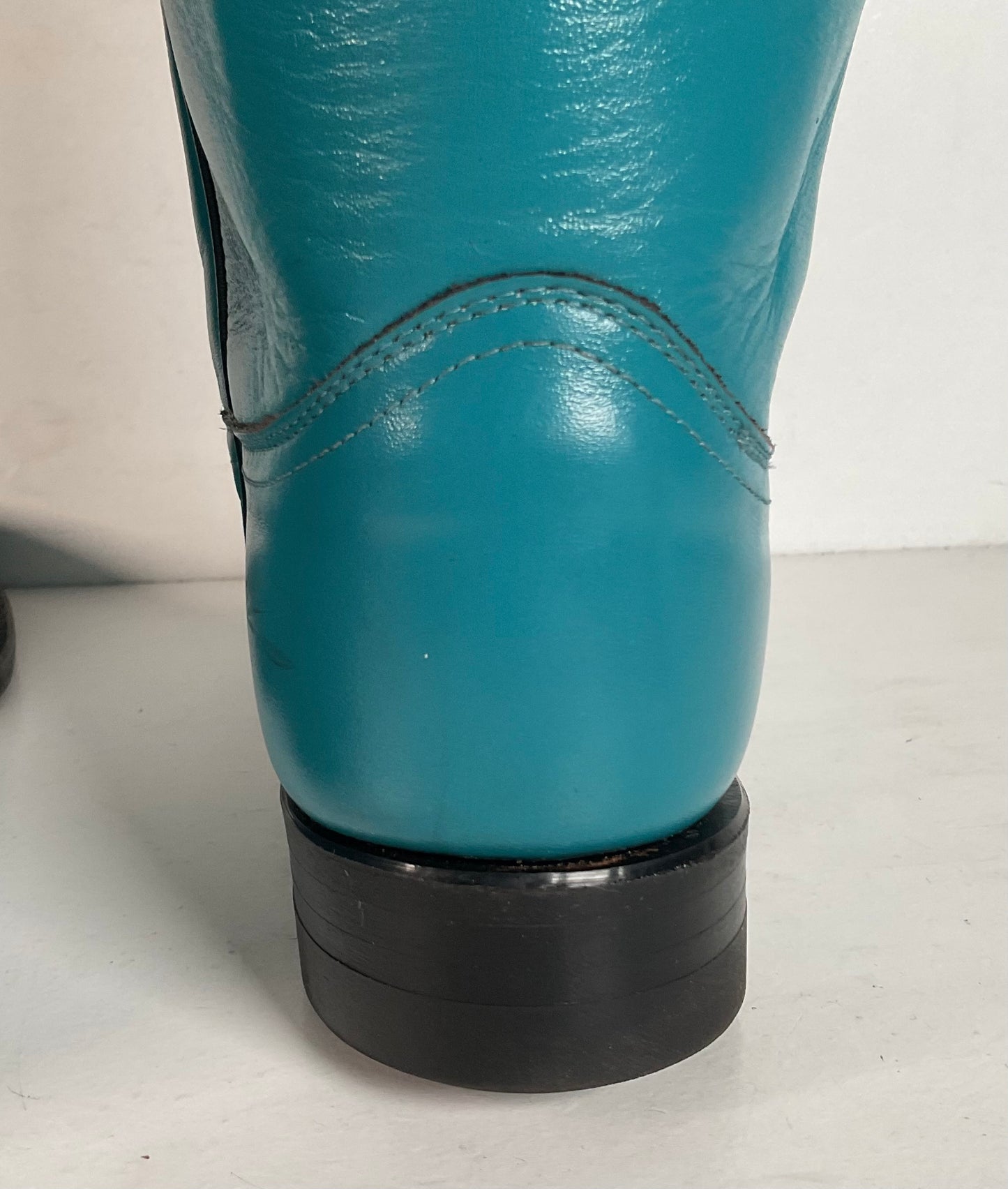 Justin Cowgirl Roper Boots | USA Made | Teal | Women’s 7 C