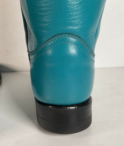 Justin Cowgirl Roper Boots | USA Made | Teal | Women’s 7 C