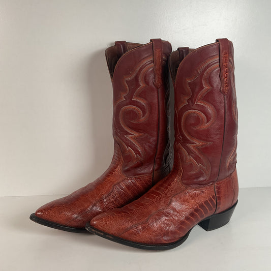 Vintage Nocona Ostrich Leg Cowboy Boots | Exotic | USA Made | Men’s 15 EE