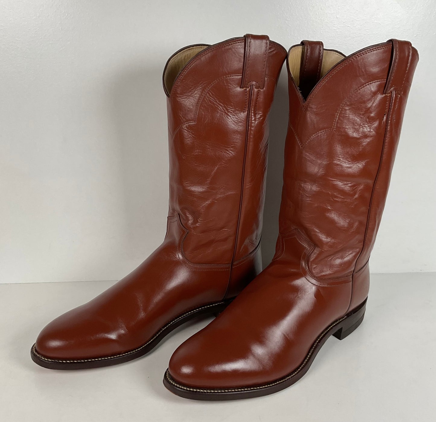 Vintage Justin Roper Boots | Cowboy | USA Made | Brown | Men’s 12 EE