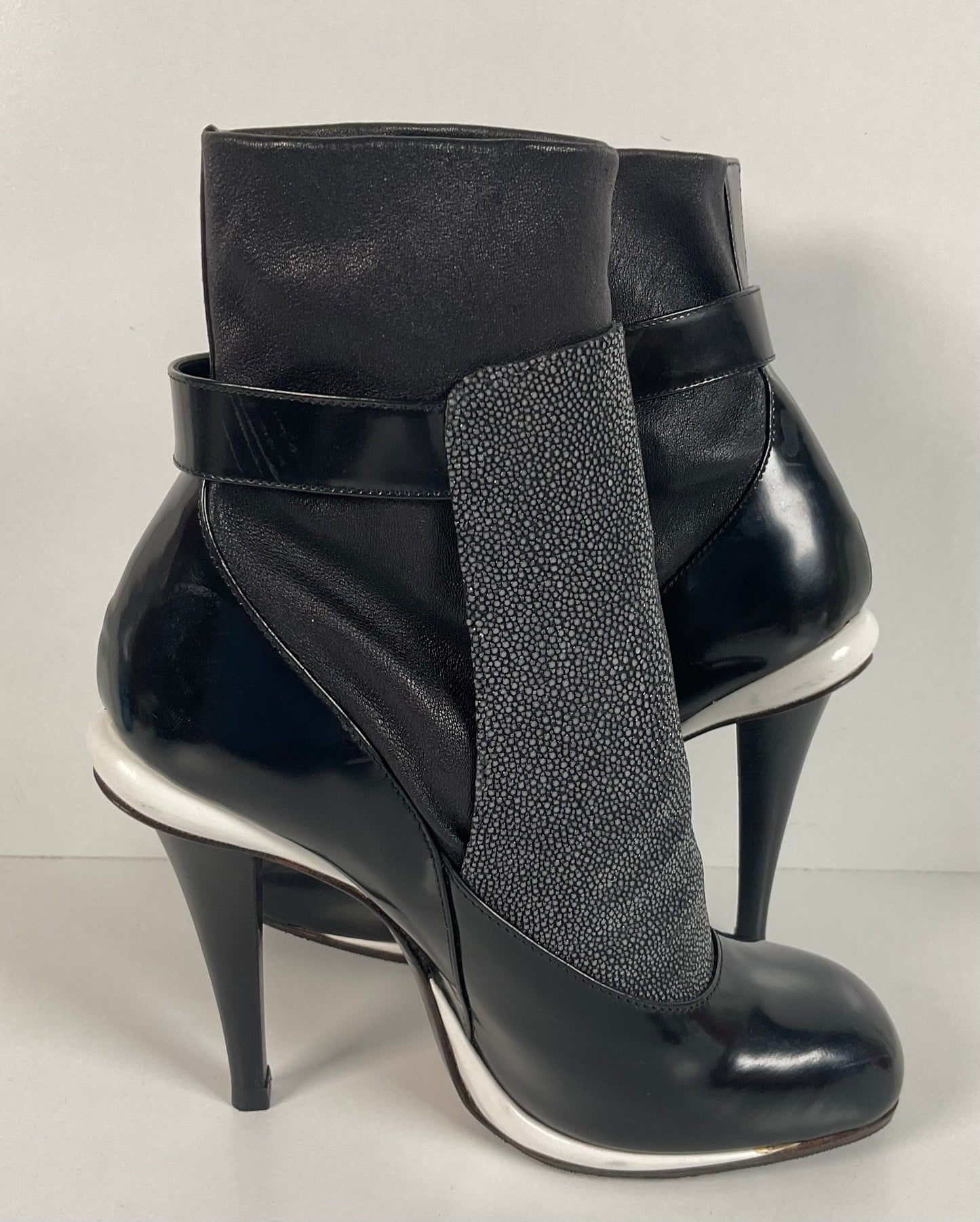 Fendi Victorian Sock Booties 36.5 EU | 6.5 US Faux Stingray Recrafted