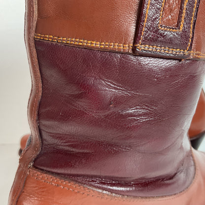 Vintage Pee Wee Cowboy Boots | Shorty | Tooled | 50s-60s | 6 C
