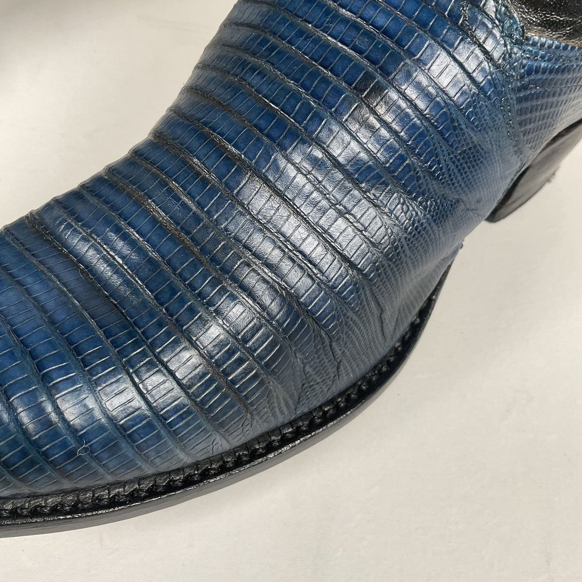 Vintage Justin Teju Lizard Cowgirl Boots | USA Made | Blue | Women’s 6.5 B