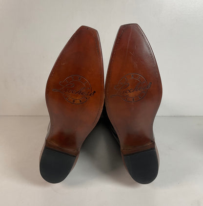 Lucchese Patent Leather Cowgirl Boots | Brown | Women’s 10