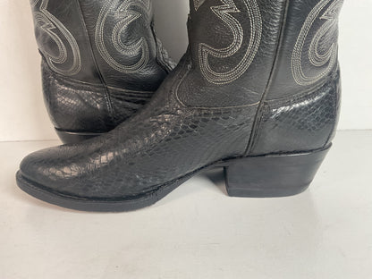 Exotic Black Cobra Snakeskin Cowboy Boots Mexico 28.5 E | US Men’s 10.5