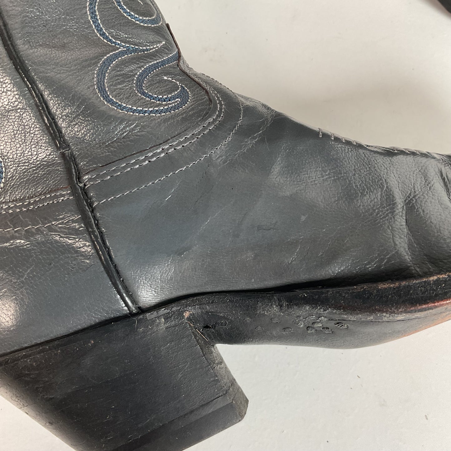 Vintage Dan Post Grey Cowgirl Boots 6 C USA Made