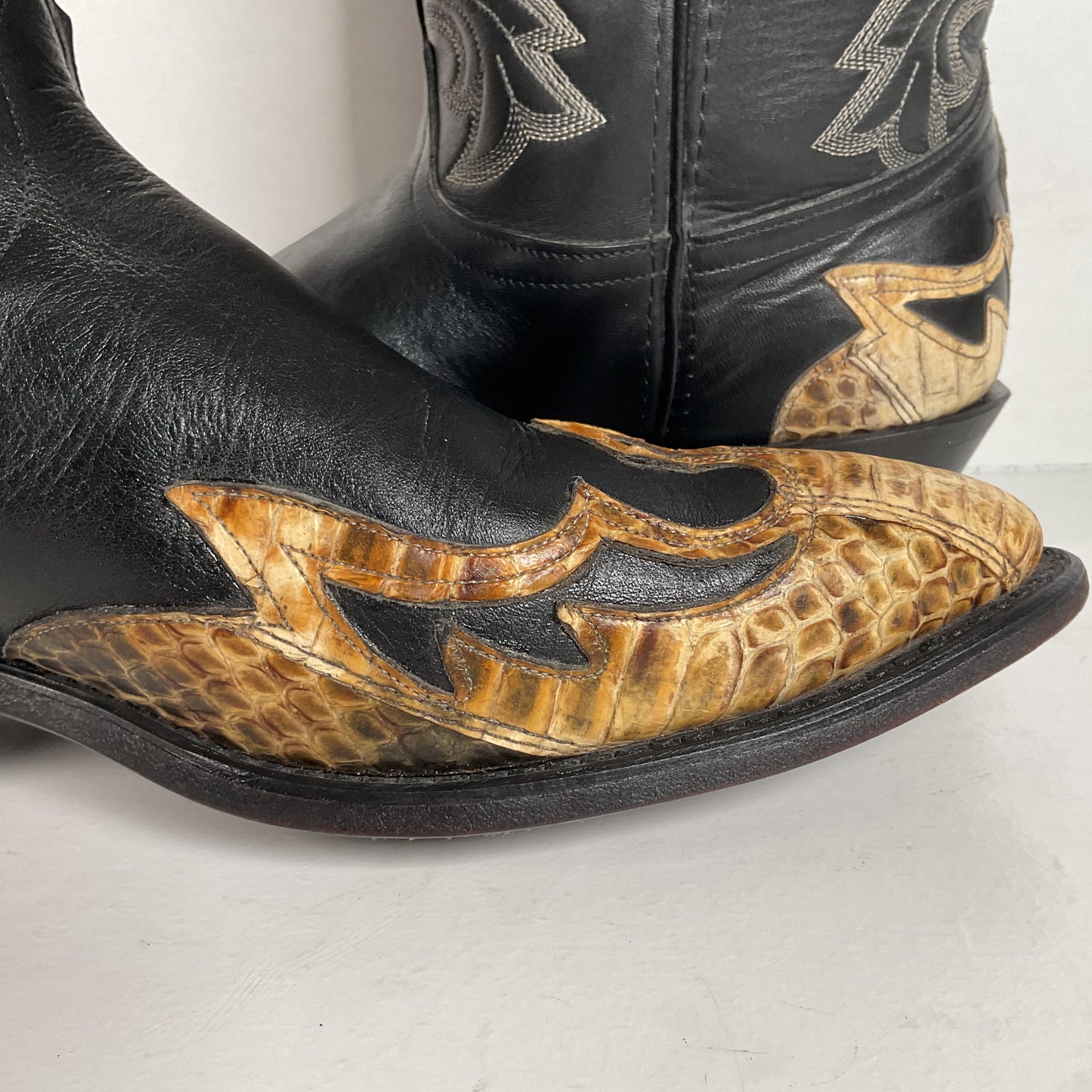 Dan Post for Code West Cowboy Boots | Python Snakeskin Tip | USA Made | 9 Wide