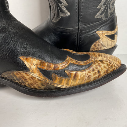 Dan Post for Code West Cowboy Boots | Python Snakeskin Tip | USA Made | 9 Wide