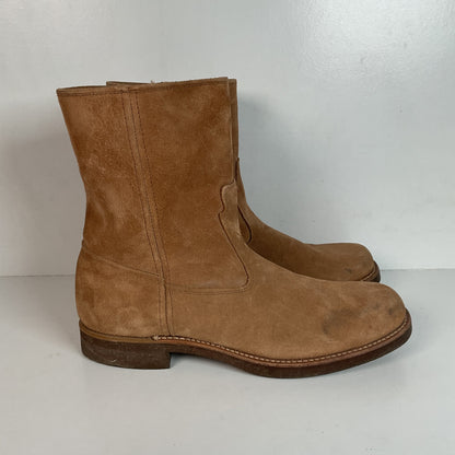 Vintage Sears Roebuck Suede Wellington Boots 8 D Wearmaster Motorcycle