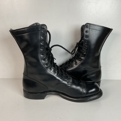 Vintage Double H Cap Toe Jump Boots 10.5 D USA Made Old School Panco Soles