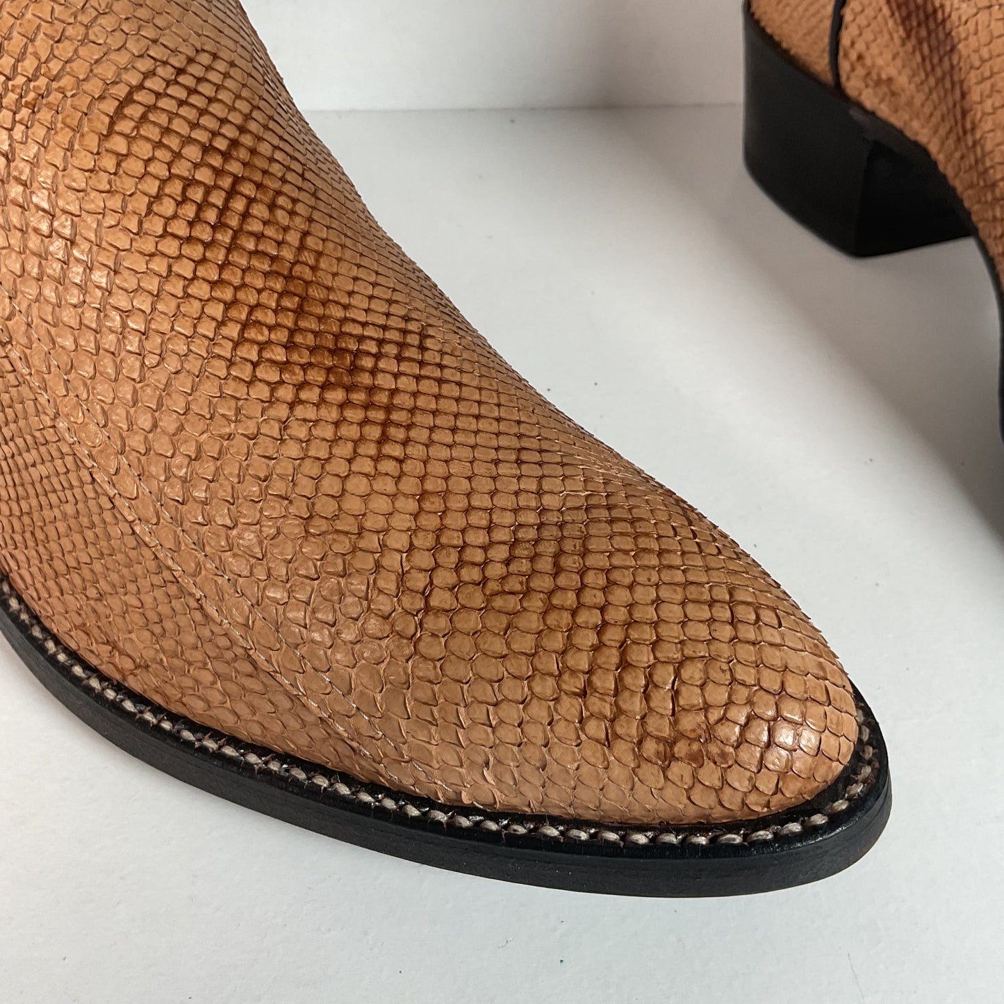 Vintage Larry Mahan Snakeskin Cowboy Boots | Exotic | Narrow | Men’s 11 B