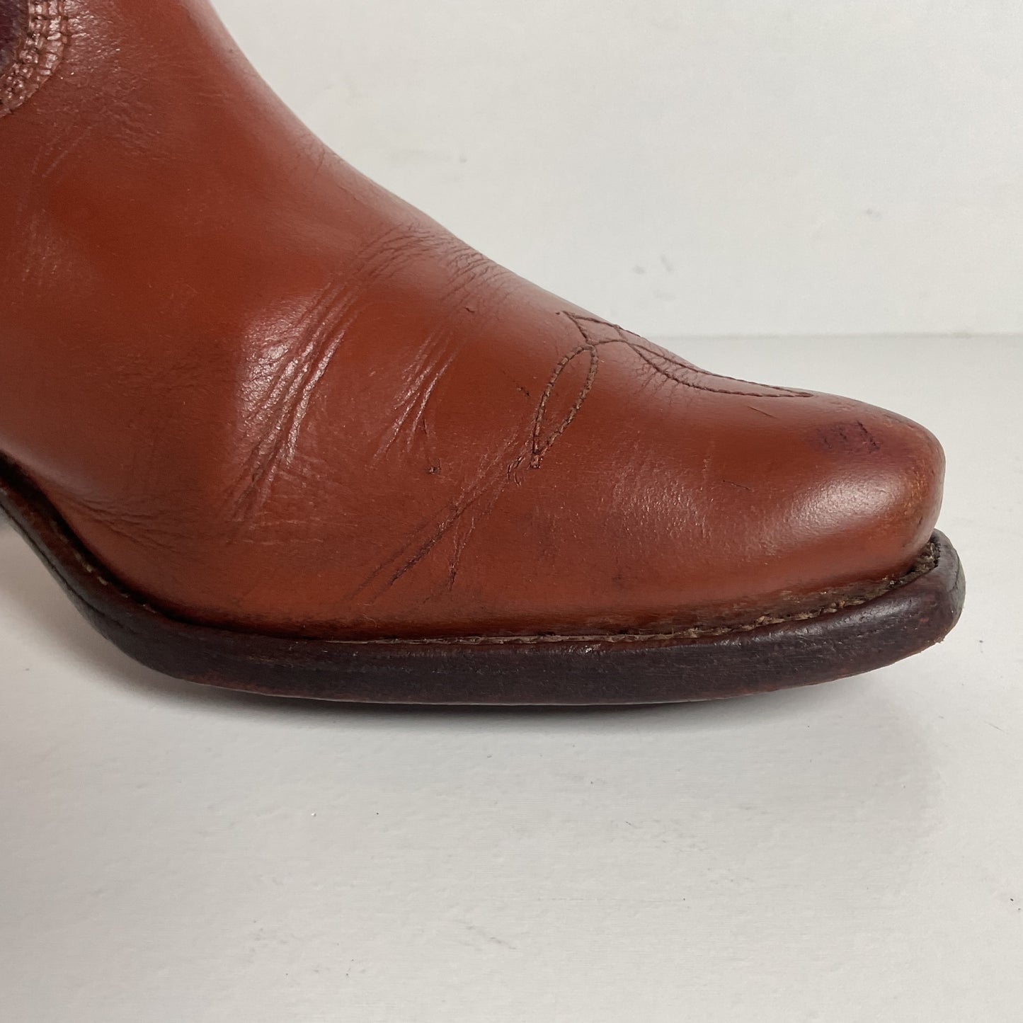 Vintage Pee Wee Cowboy Boots | Shorty | Tooled | 50s-60s | 6 C