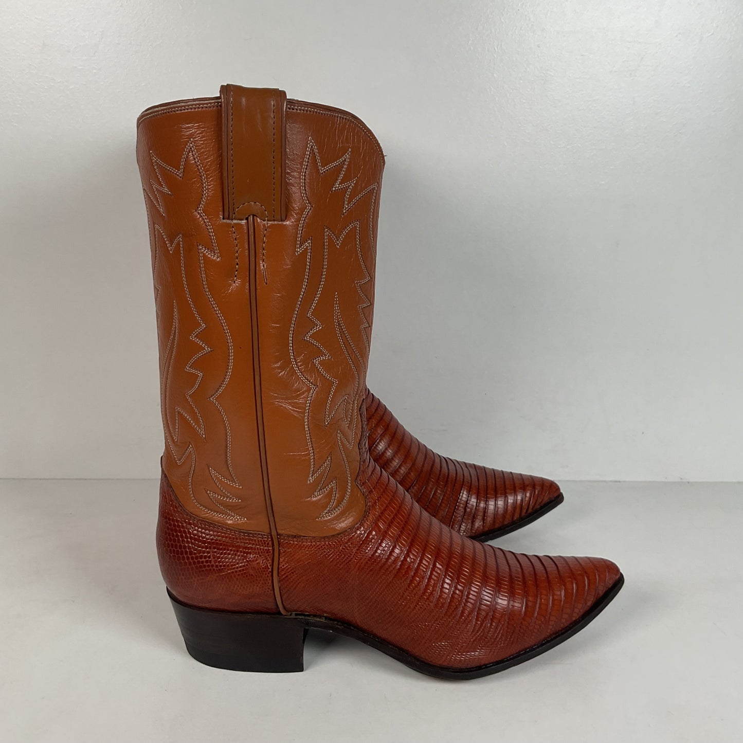 Vintage Justin Lizard Teju Cowgirl Boots | 1970s | USA Made | Women’s 7.5 C