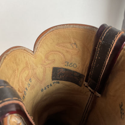 Vintage Tony Lama Teju Lizard Cowgirl Boots | Patent Leather | 6 C | Women’s 7