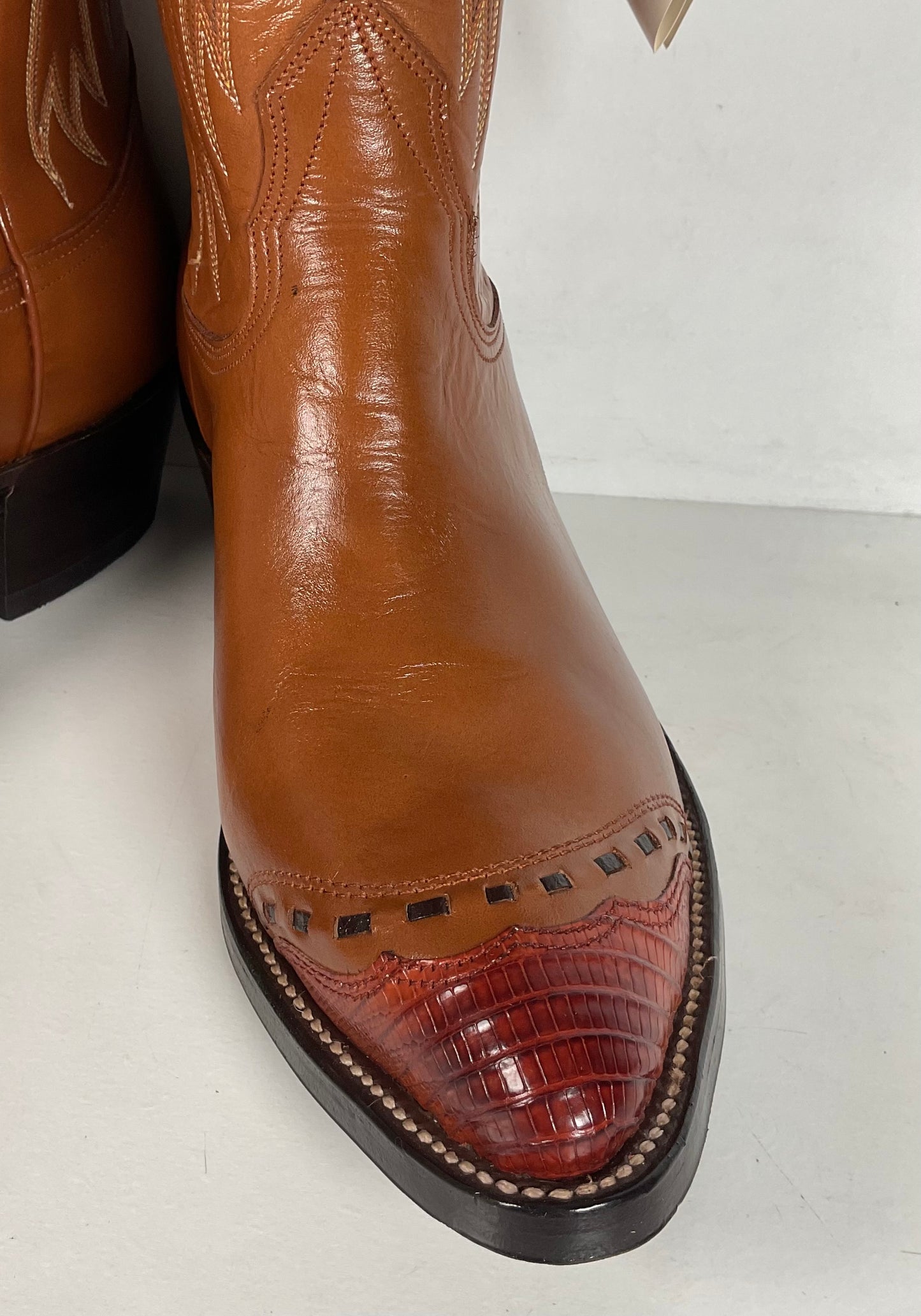 Vintage Nocona Lizard Wingtip Cowboy Boots | 1970s | Teju | Men’s 9 D