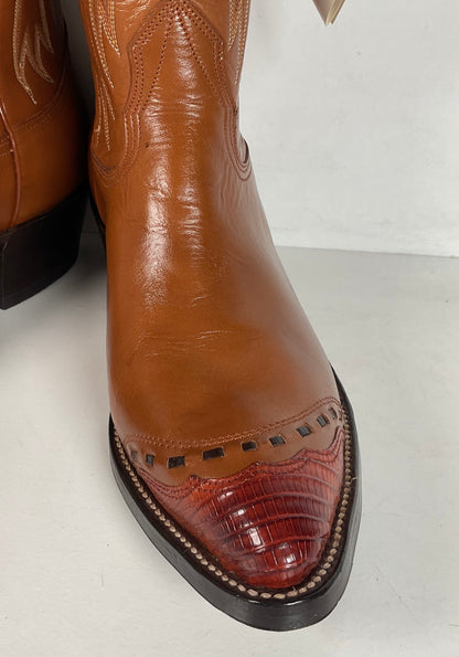 Vintage Nocona Lizard Wingtip Cowboy Boots | 1970s | Teju | Men’s 9 D