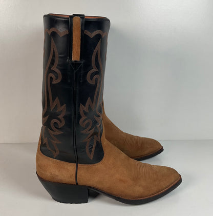 Little’s San Antonio Custom Cowboy Boots | Suede Rough Out | Men’s 11 D