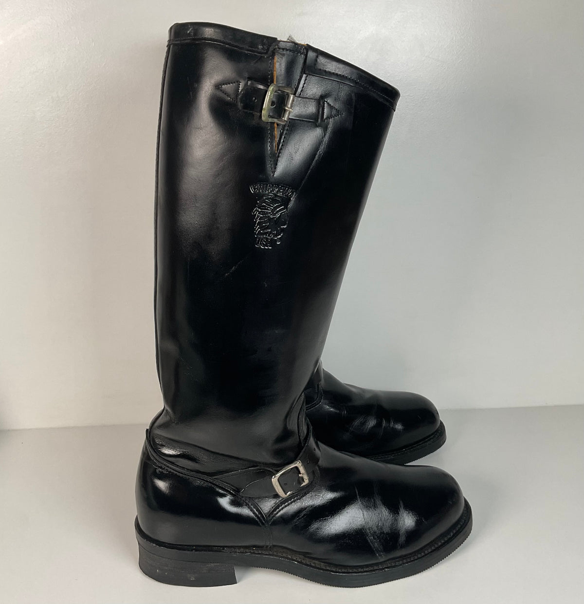 Chippewa Engineer Boots | Safety Toe | Distressed | USA Made | Men’s 13 EE