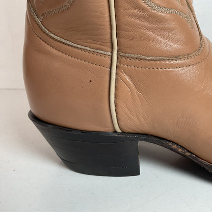 Vintage Tony Lama Gold Label Cowboy Boots 9.5 D Lizard Wingtip USA Made