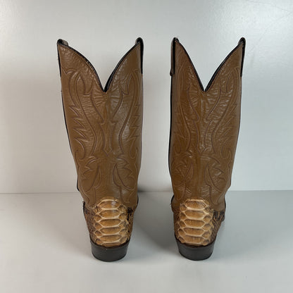 Vintage Laredo Python Snakeskin Cowboy Boots | Back Cut | USA Made | Men’s 10 D
