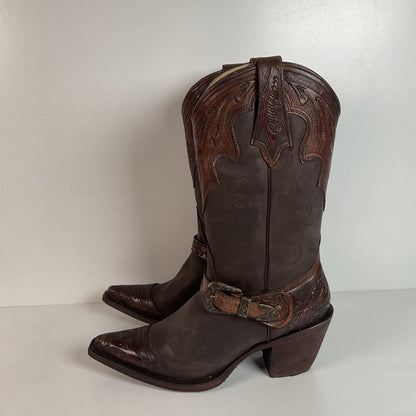Western Harness Cowgirl Boots | Tooled | Women’s 9.5