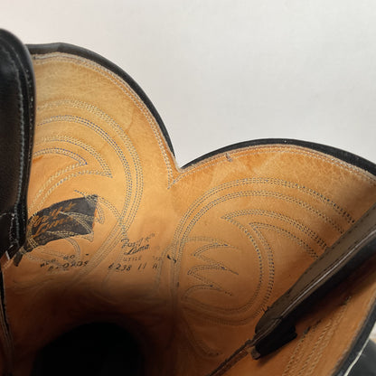 Vintage Tony Lama Cowboy Boots | Gold Label | Black | Extra Narrow | Men’s 11 A