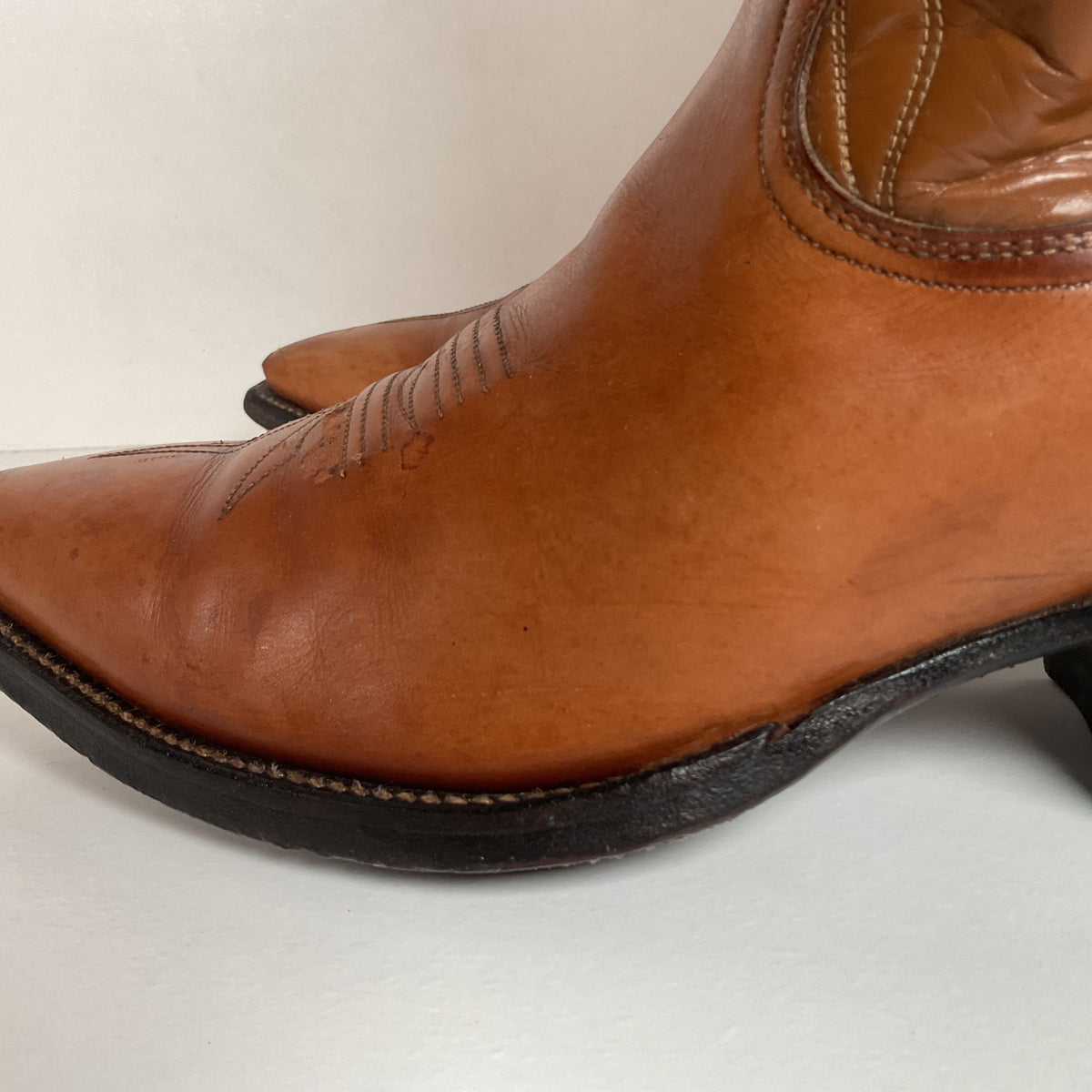 Vintage Justin Fort Worth Cowboy Boots | X Toe | White Label | Men’s 7 D