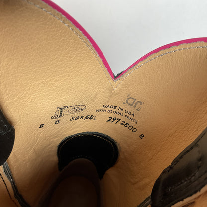Justin Breast Cancer Awareness Cowgirl Boots | USA Made | Square Toe | 8 B
