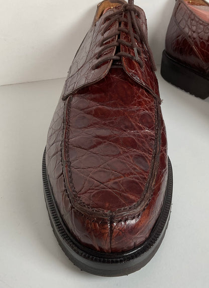 Mezlan Full Crocodile Derby Shoes | Salzburg | Exotic | Men’s 10.5