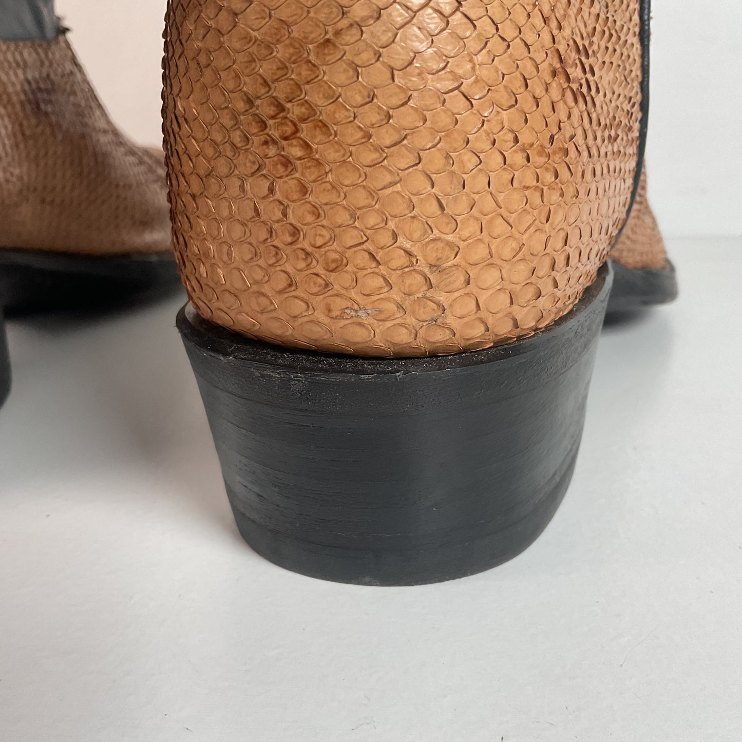 Vintage Larry Mahan Snakeskin Cowboy Boots | Exotic | Narrow | Men’s 11 B