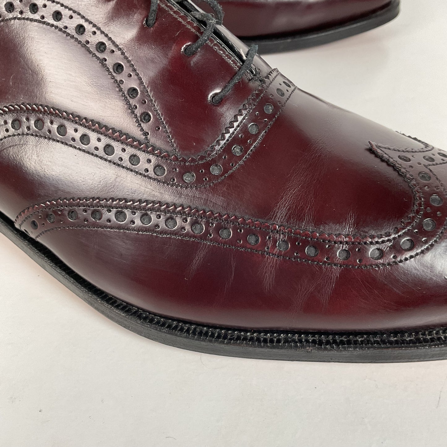 Vintage Johnston Murphy Oxford Shoes | Burgundy Calf | USA Made | Men’s 12 D
