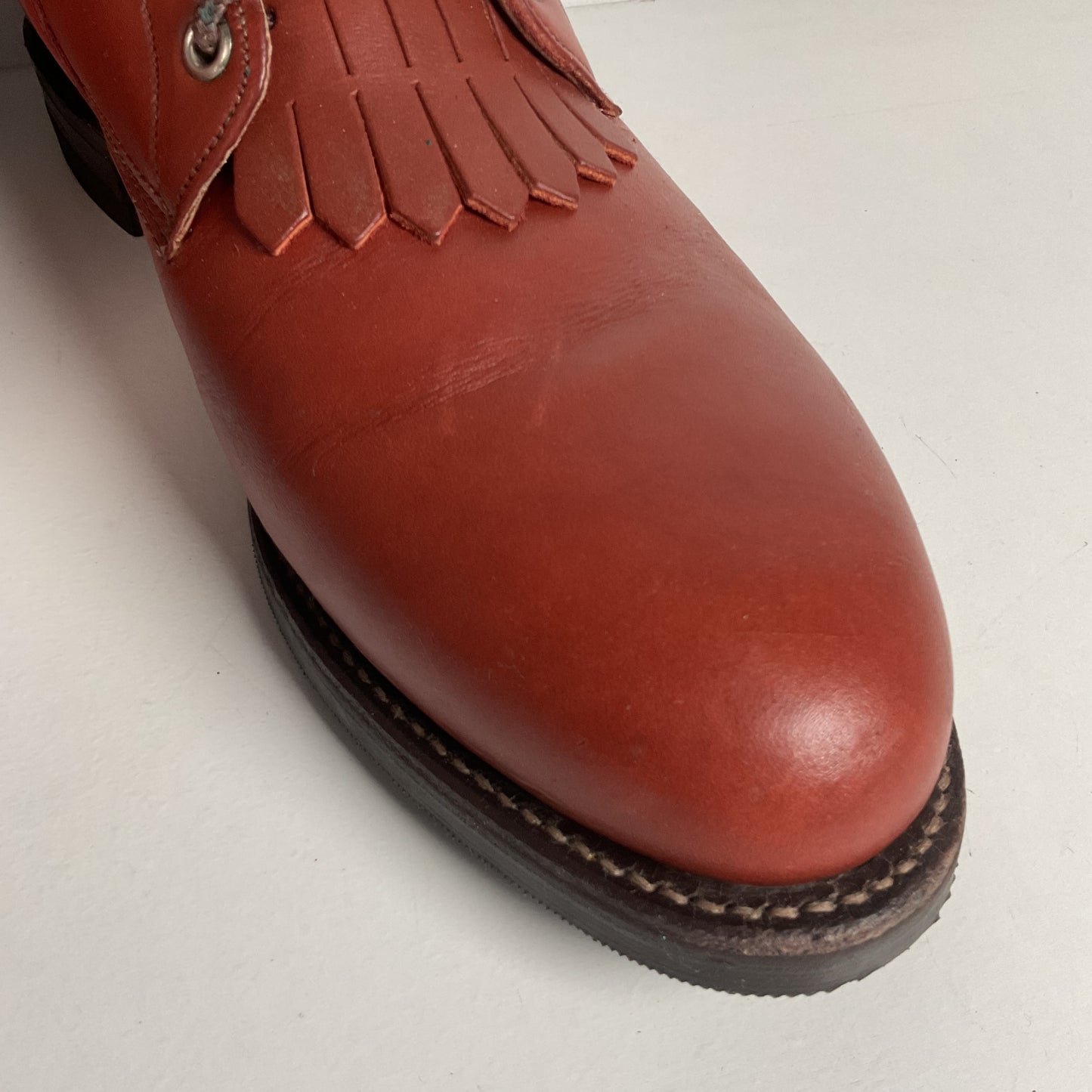 Vintage Justin Kiltie Packer Boots | Brick Caprice | USA Made | Men’s 12 B