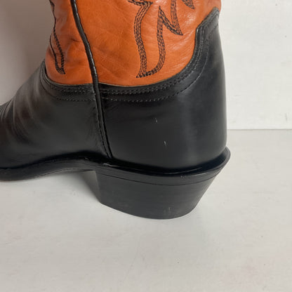 Lucchese 1883 Leather Cowgirl Boots 6.5 B Stitched Rust Brown