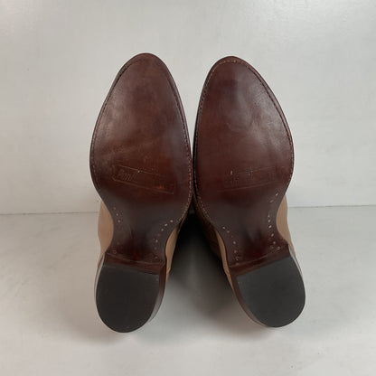 Vintage Panhandle Slim Beige Cowgirl Boots 6.5 B Handcrafted