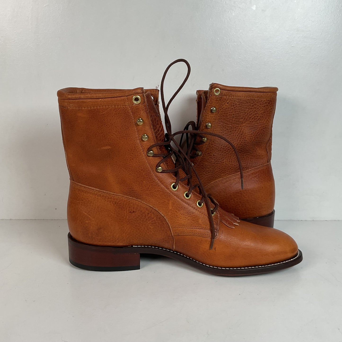 Vintage J. Chisholm Kiltie Packer Boots 10 EE USA Made
