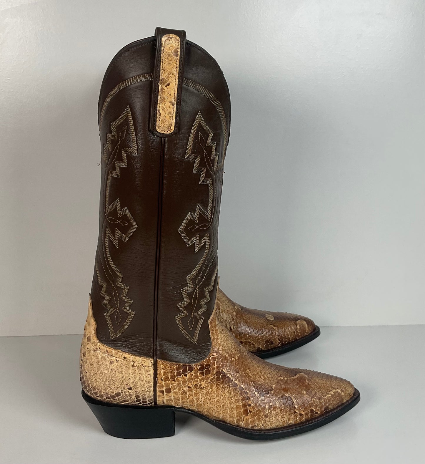 Anderson Bean Boa Snake Cowboy Boots | Exotic | USA Made | Men’s 6 | Women’s 7 B