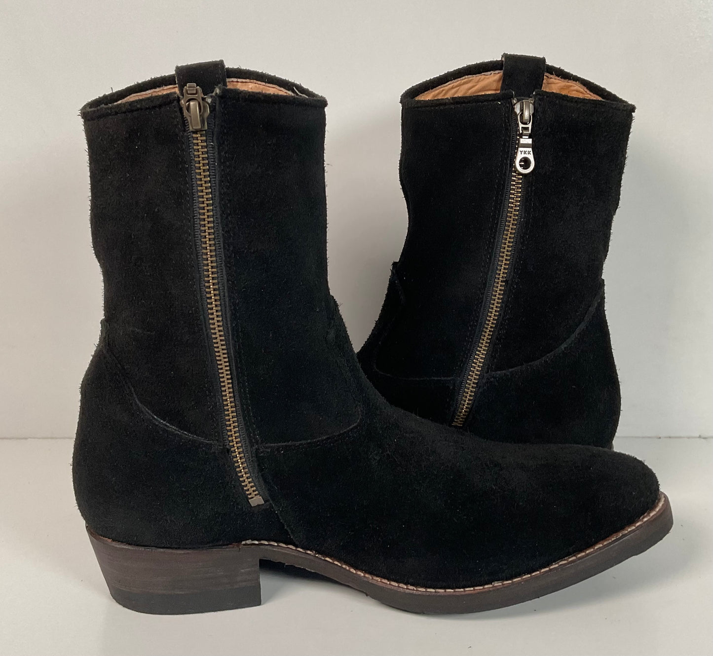 Bed Stu’s Santa Rosa Brand Cowboy Boots 11.5 Rough Out Suede Midnight Black