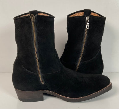 Bed Stu’s Santa Rosa Brand Cowboy Boots 11.5 Rough Out Suede Midnight Black