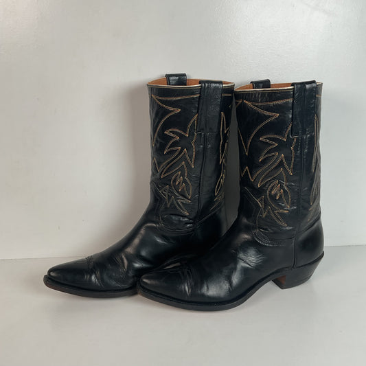 1950s Frye Authentic Cowgirl Boots 7.5 C Snip Toe