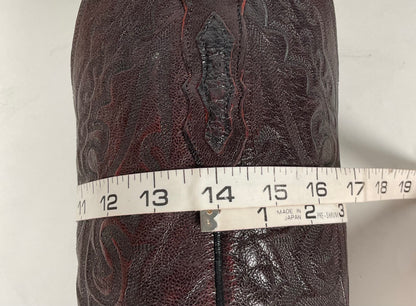 Lucchese 2000 Smooth Ostrich Cowboy Boots | Black Cherry | Exotic | Men’s 8.5 D