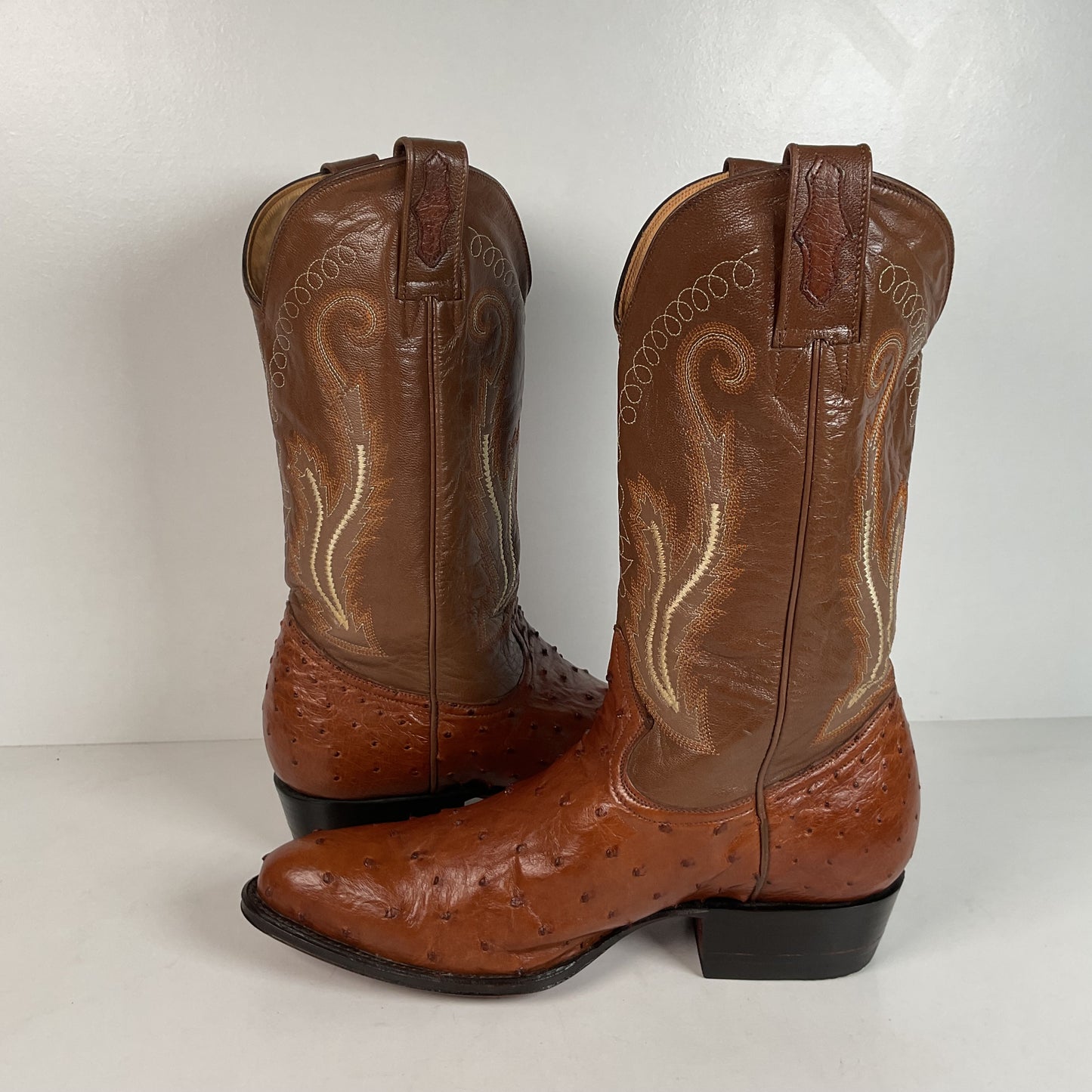 Vintage Bull Rider Full Ostrich Quill Cowboy Boots | Exotic | Men’s 9.5 EE