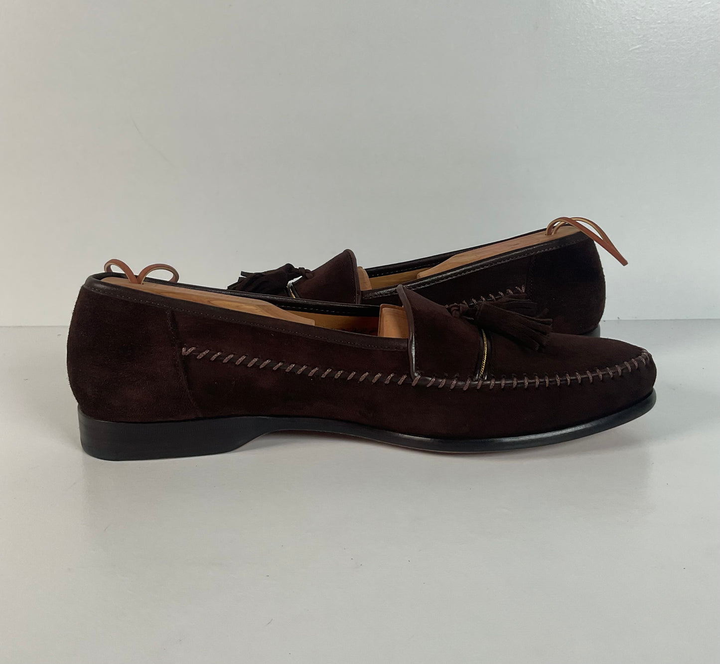 Magnanni Suede Tassel Loafers | Chocolate Brown | 10.5 M
