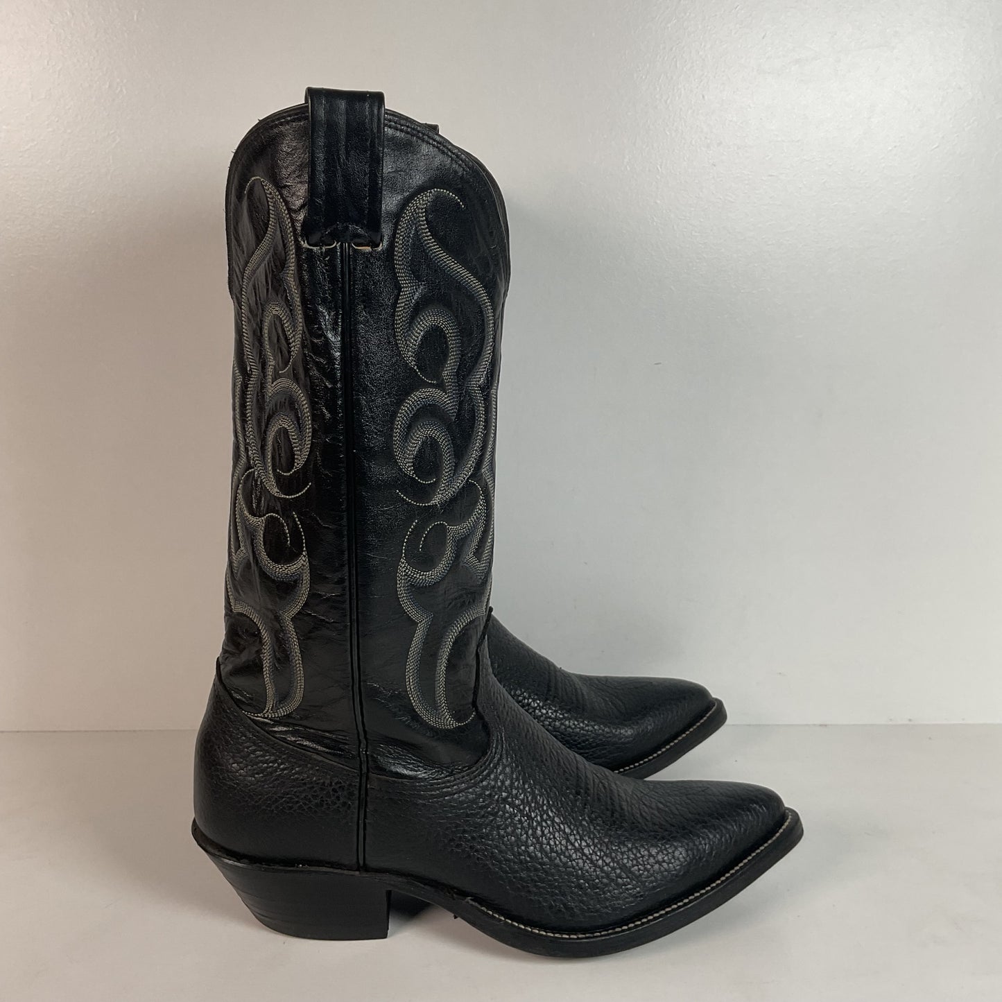 Vintage Nocona Bullhide Cowboy Boots | USA Made | Black | Men’s 8.5 D
