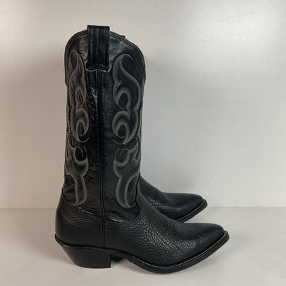 Vintage Nocona Bullhide Cowboy Boots | USA Made | Black | Men’s 8.5 D