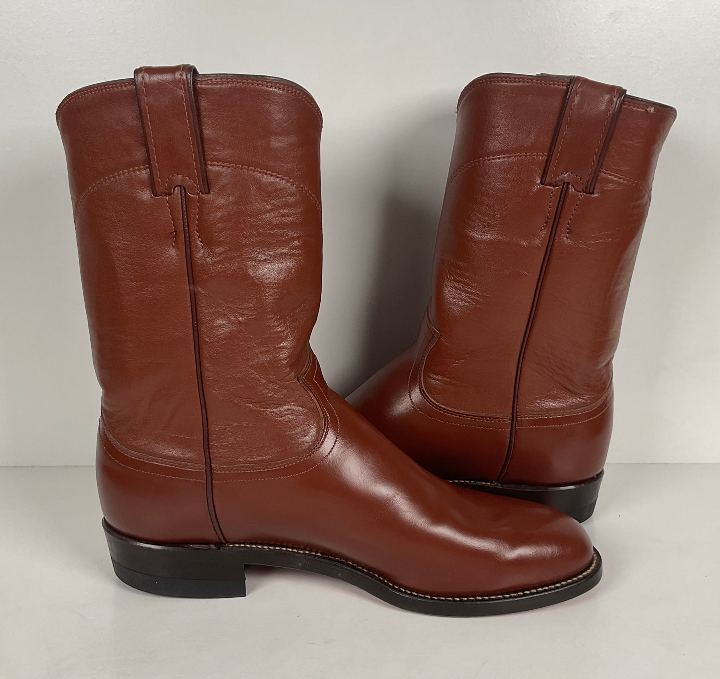 Vintage Justin Roper Boots | USA Made | Classic Brown | Men’s 7.5 D