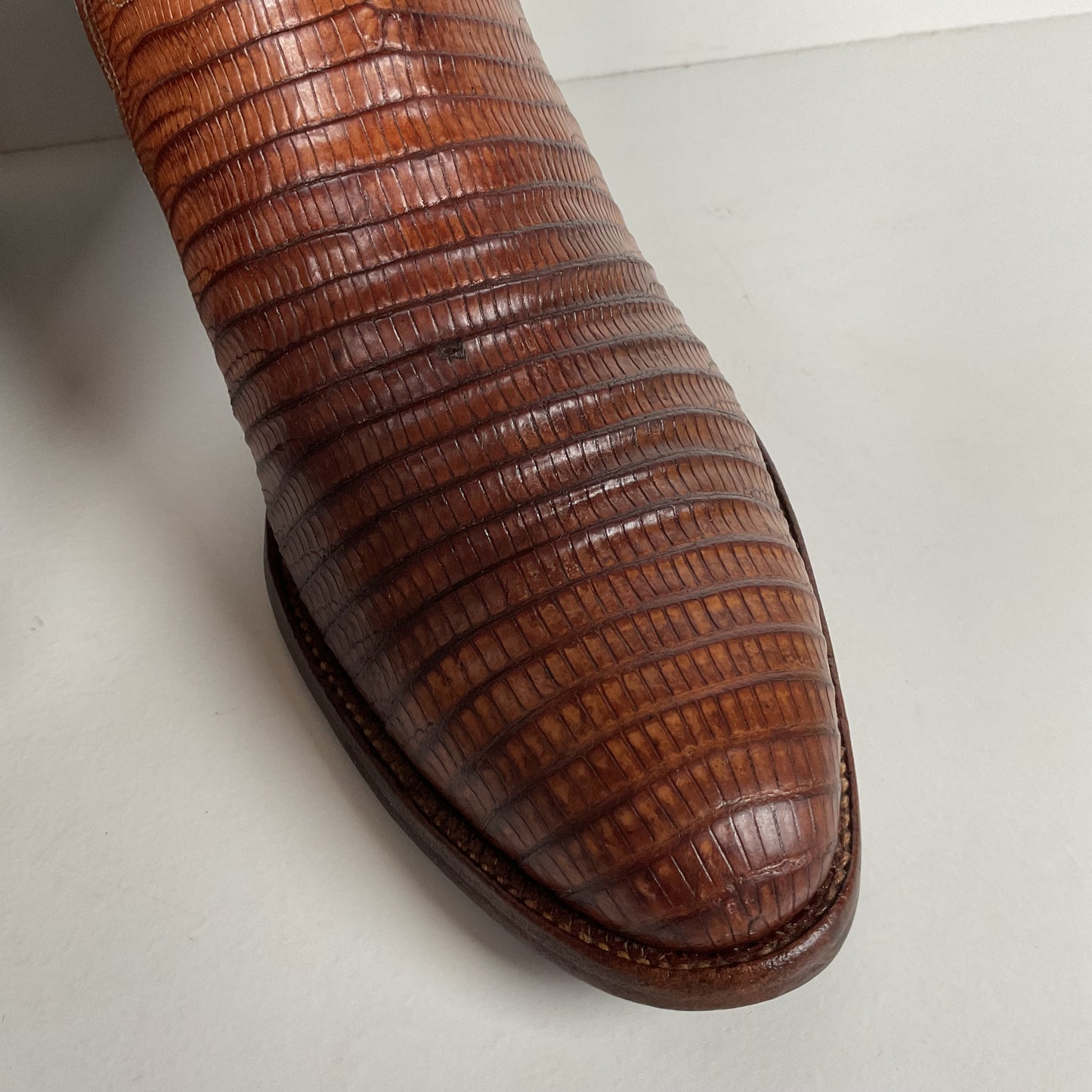 Vintage Lucchese San Antonio Cowboy Boots | Teju Lizard | Narrow | Men’s 9.5 B
