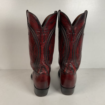 Vintage Lucchese San Antonio Cowboy Boots | Oxblood | Extra Narrow | 11.5 A