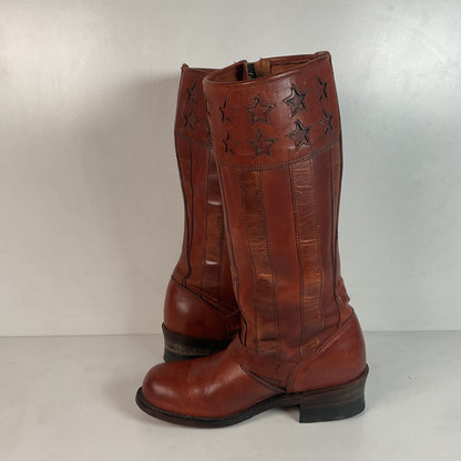 Frye Women’s Engineer Harness Boots 7.5 M 150th Anniversary Stars & Stripes