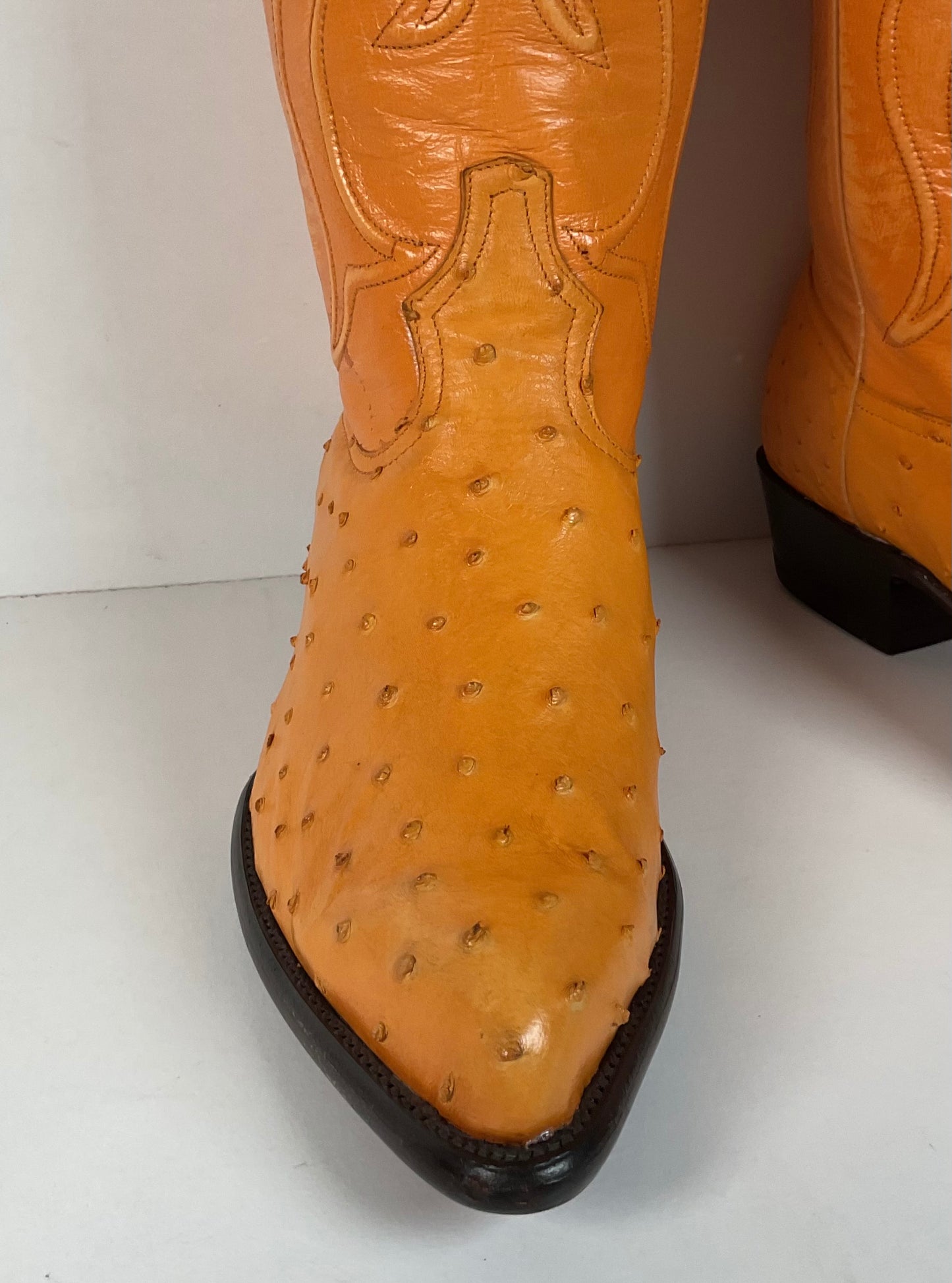 Los Altos Full Quill Ostrich Cowboy Boots | Buttercup | Exotic | Men’s 9.5 EE